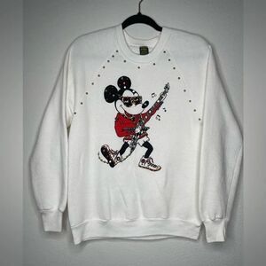 Vintage Jerzees Studded Mickey Mouse Sweater